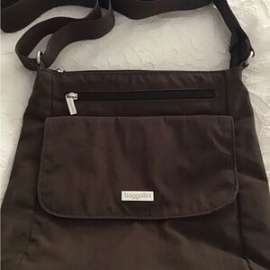 Baggallini Brown Messenger Bag with Structured Design